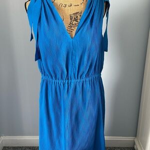 Maggy London Blue Pleated Dress